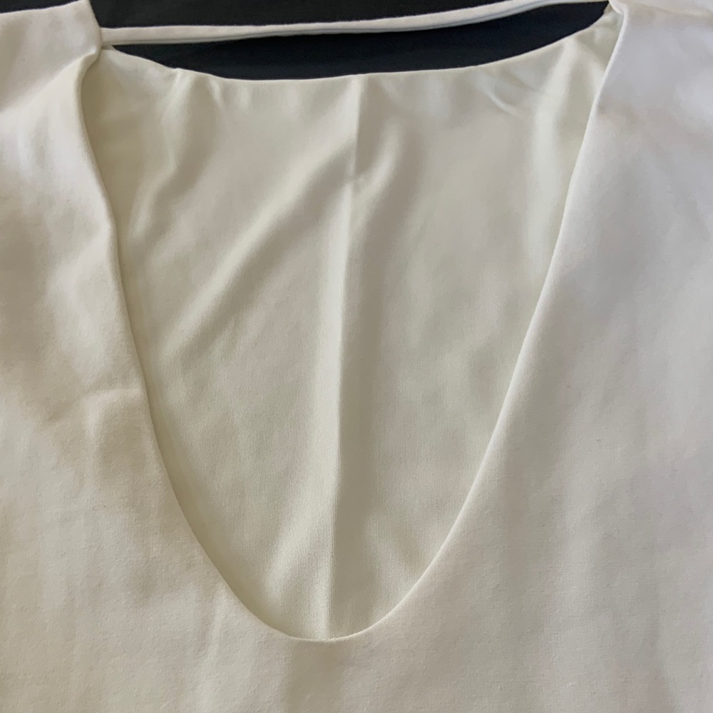 Bare Anthology White Long Sleeve Bodycon Mini Dress Minimalist Chic - Picture 7 of 7